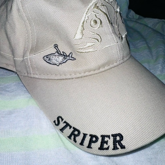 Vintage OC OutdoorCap Striper Fishing Embroideredd Baseball Cap - Picture 5 of 9